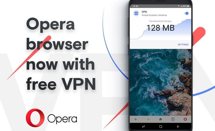Kaip nustatyti nemokamą „Opera“ VPN „Android“.