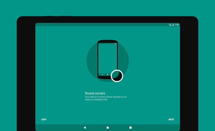 Cornerfly: give curved edges to your Android screen with this app