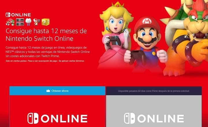 Com aconseguir 1 any gratis de Nintendo Switch Online amb Amazon Prime